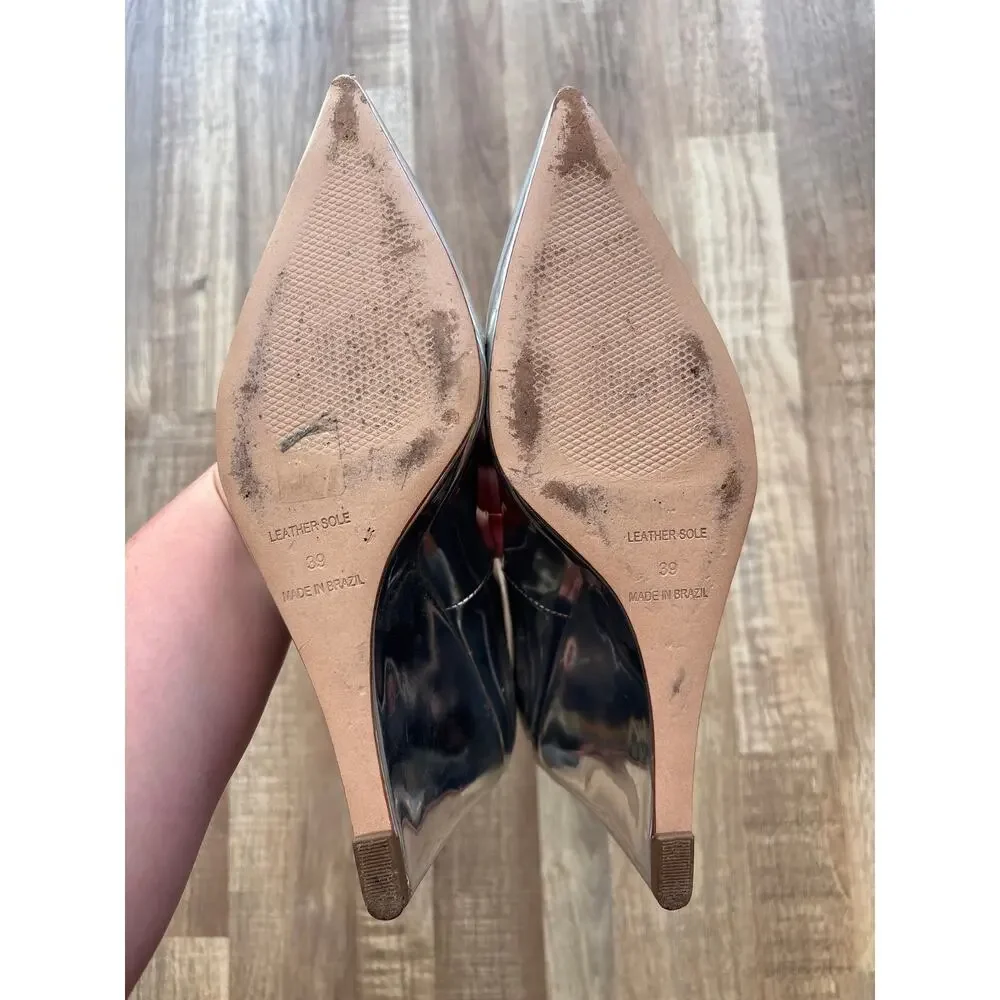 Maeve Slingback Wedge Metallic Heels size 39